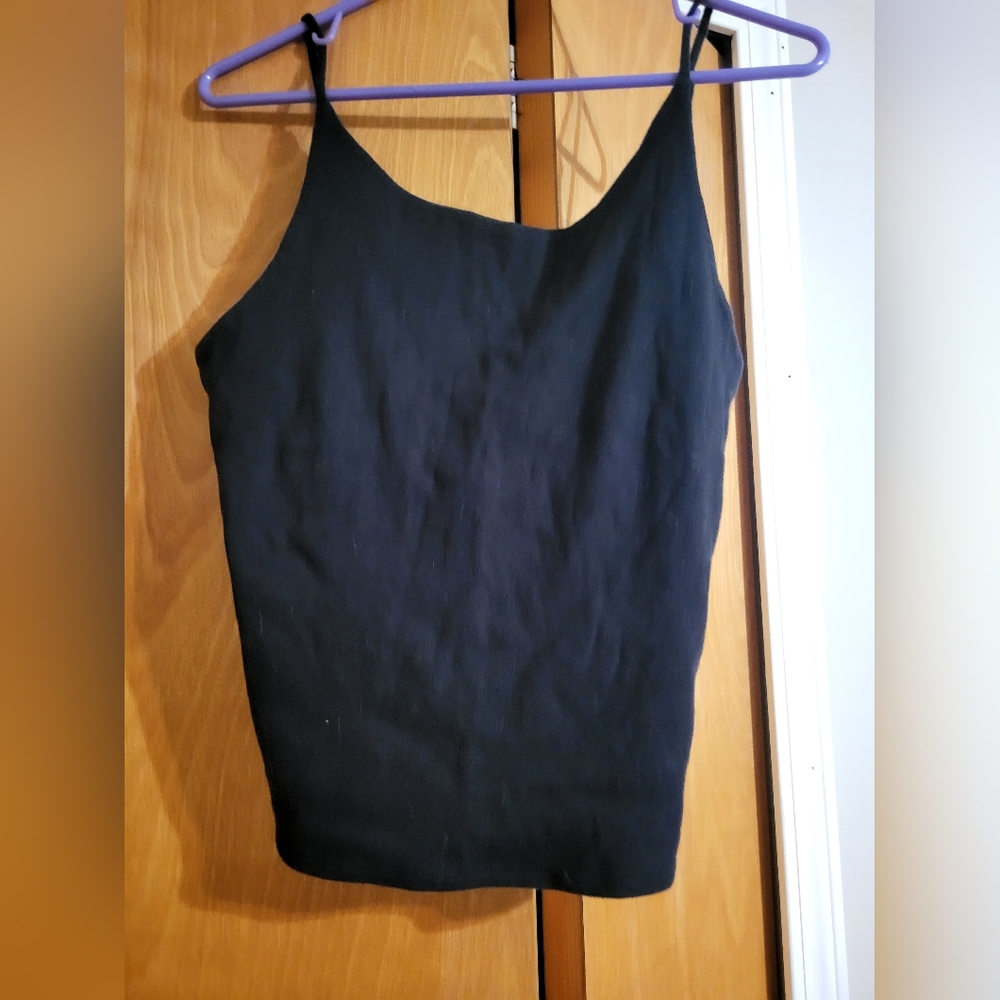 Open Back Tank, Size Large, Brand is Oxford Fulham, black